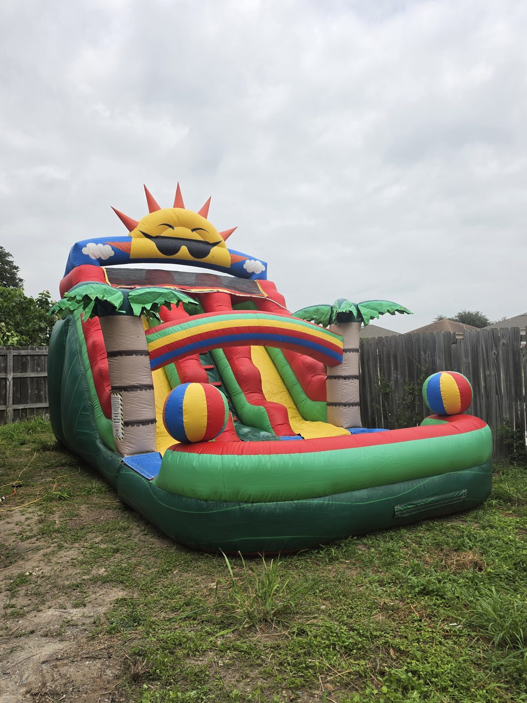 Inflatoland water slide ready for a party